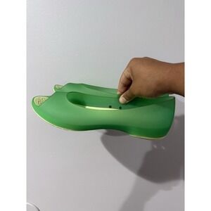Crocs Womens Carlie Ballet Flats Shoes Green Yellow Women's 10 EUC